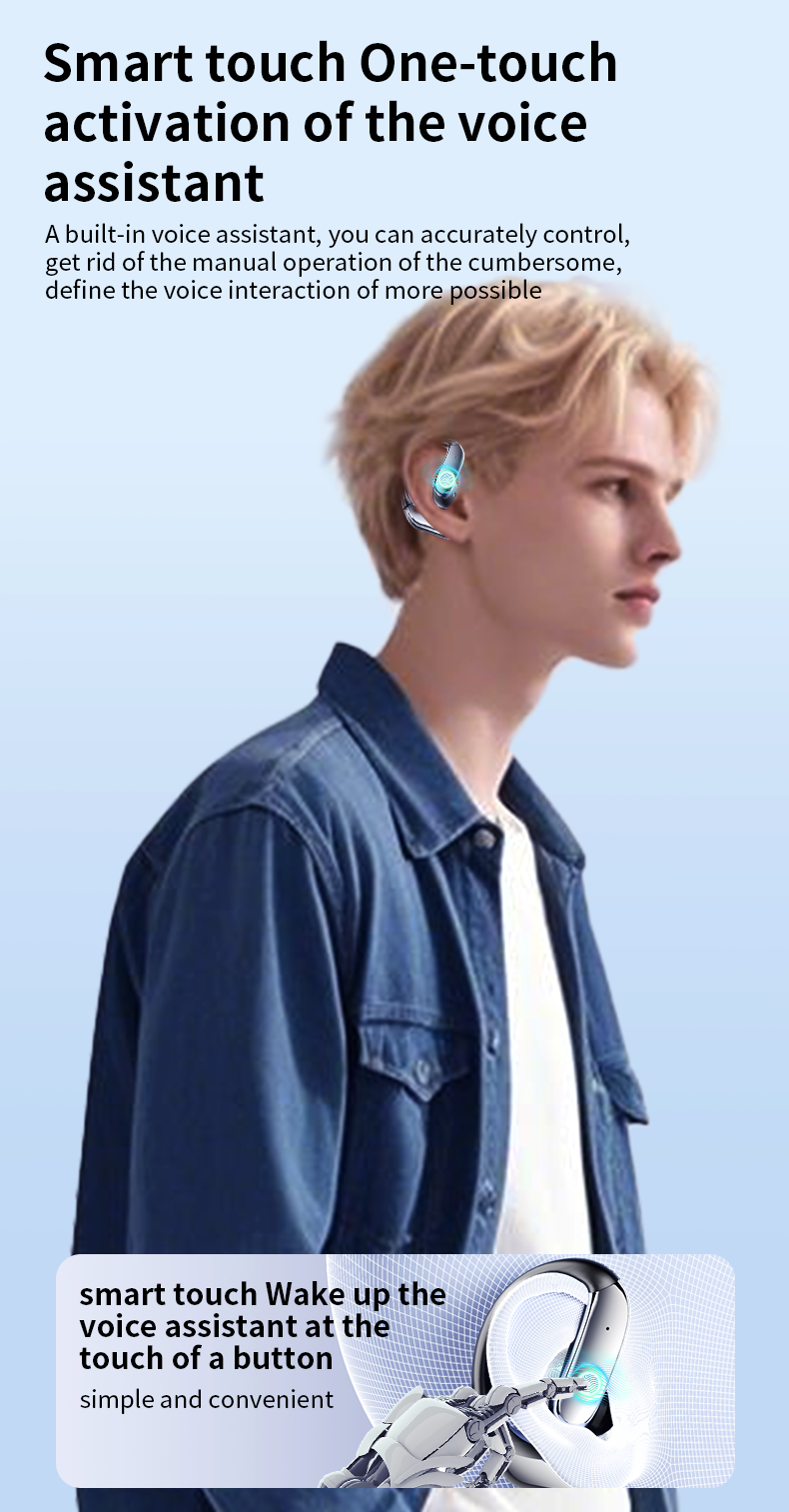 Wireless Earbuds, Bluetooth Headphone V5.4, Bluetooth Earbuds ENC Noise Cancelling, Over Ear with hooks, Earphone for Gym/Running/Workout/Fitness-Soundcross (HK) Technology Co.,Limited