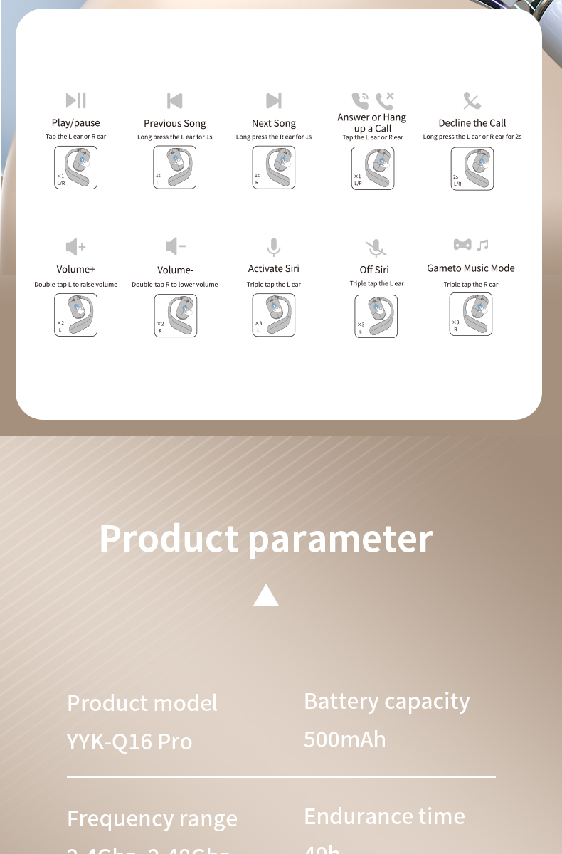 Bluetooth Wireless Earbuds V5.4, EarBuds with LCD Full Color Touch Screen, 35db ANC ENC Noise Cancelling, Multi-funtional Over-Ear Earphones for iOS, Android, Sports, Workout, Fitness-Soundcross (HK) Technology Co.,Limited