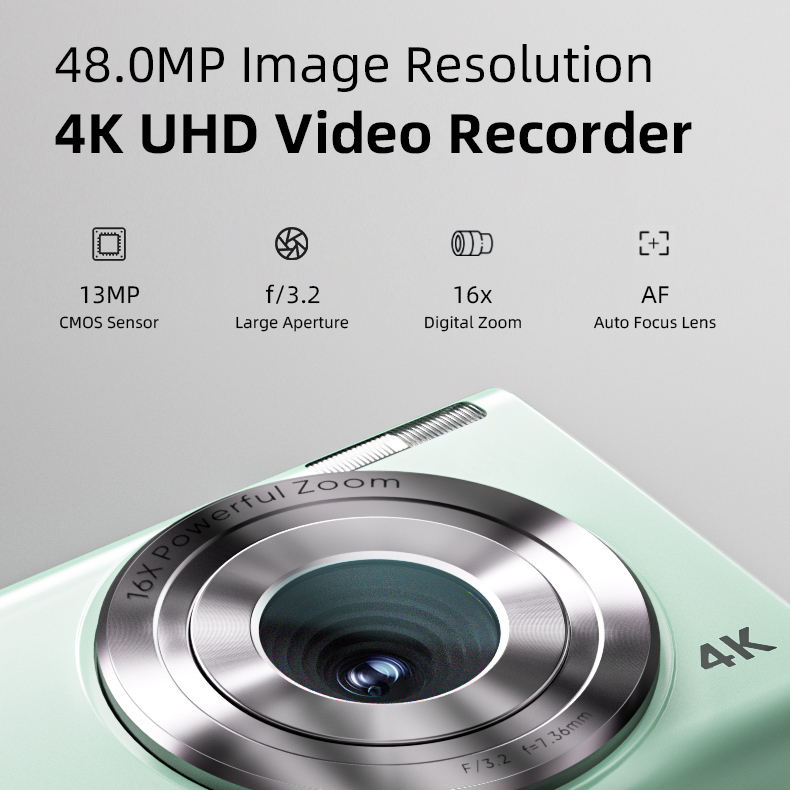 DC402 48MP 16X Zoom Dual Lens Digital Camera – 4K Vlog Camera with 2.88″ IPS Screen, Smile Capture & LED Fill Light-Soundcross (HK) Technology Co.,Limited