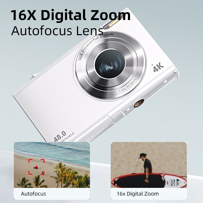 DC402 48MP 16X Zoom Dual Lens Digital Camera – 4K Vlog Camera with 2.88″ IPS Screen, Smile Capture & LED Fill Light-Soundcross (HK) Technology Co.,Limited